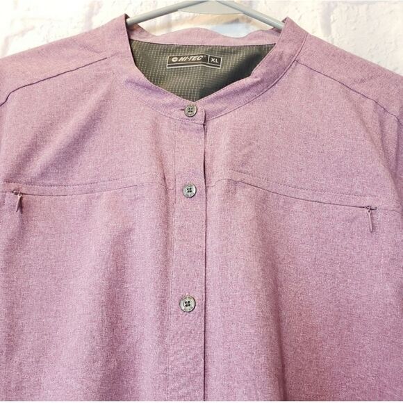 HI-TEC Moisture Wicking Button-down Top Hiking Outdoor Apparel - Picture 5 of 9